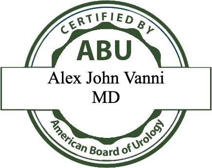 Certified by the American Board of Urology